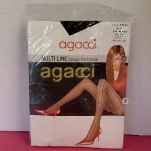 Agacci multi Line pantyhose off black one size